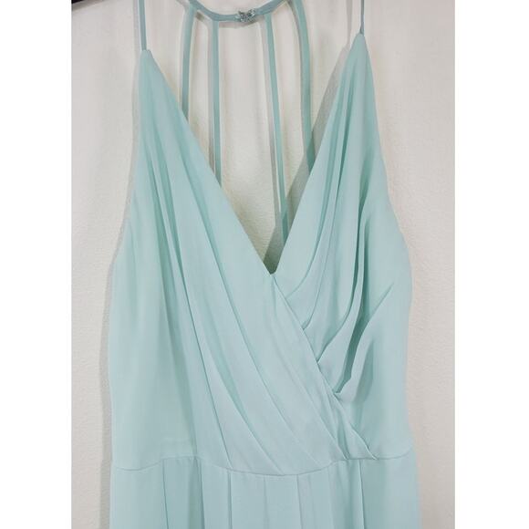 Bill Levkoff Dress Womens Size 12 Long Teal Flawless Elegant Chiffon Formal Wear - Picture 1 of 9